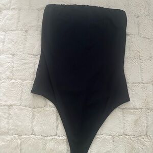 Black Strapless Bodysuit